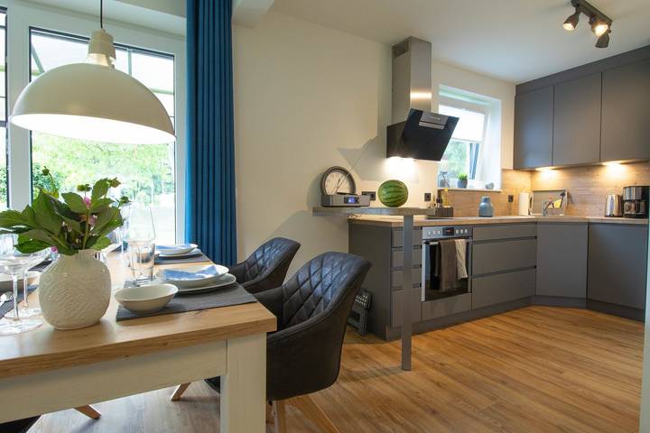Ferienhaus für 4 Personen, mit Terrasse und Garten sowie Sauna