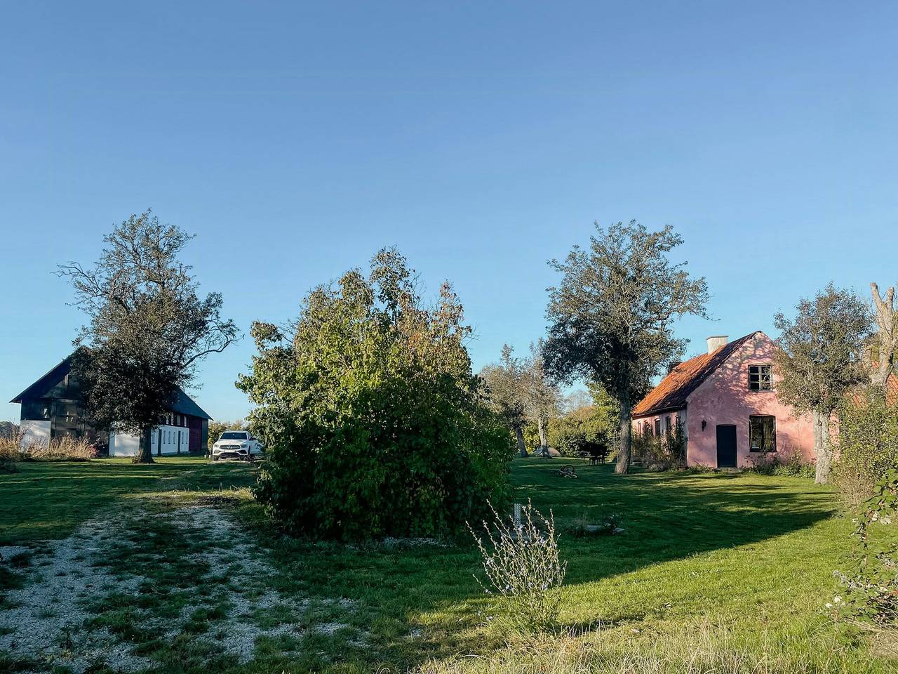 Kalkstenshus från 1700-talet i Hablingbo in Gotland