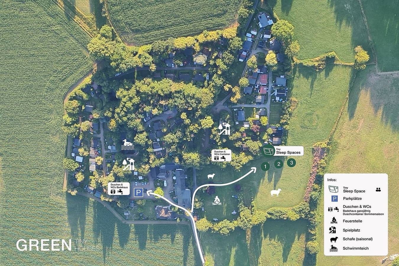 Naturverbunden an einer Schafweide – Sleep Space 3 am Green&Tiny Spot Rehburg in Rehburg-Loccum, Niedersachsen