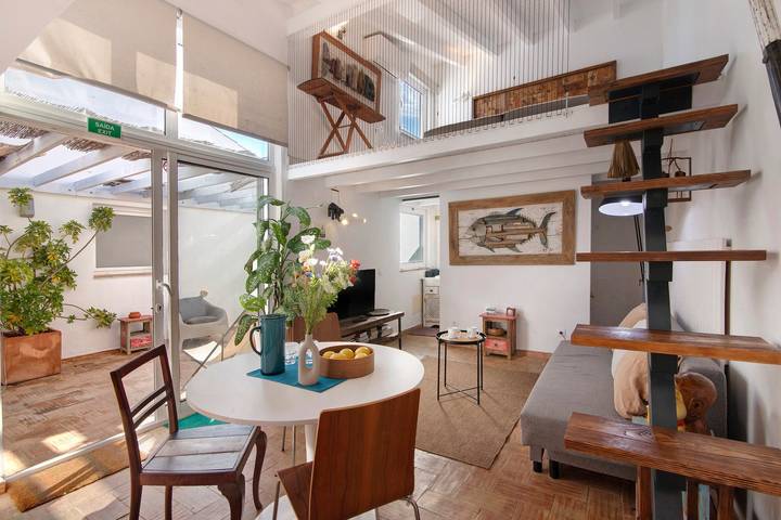 Ferienwohnung mit Meerblick für 3 Personen, mit Garten