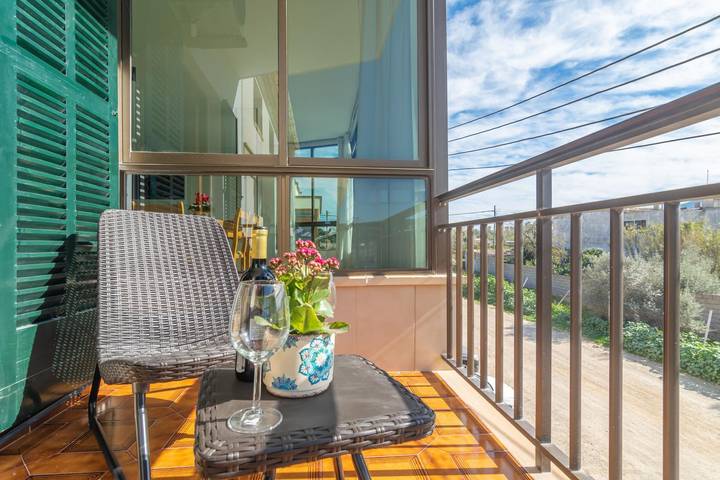 Apartamento vacacional entero, Socorro 39-1 - Coqueto apartamento con balcón y vistas despejadas. Wifi gratis. in Felanitx, Mallorca Sur