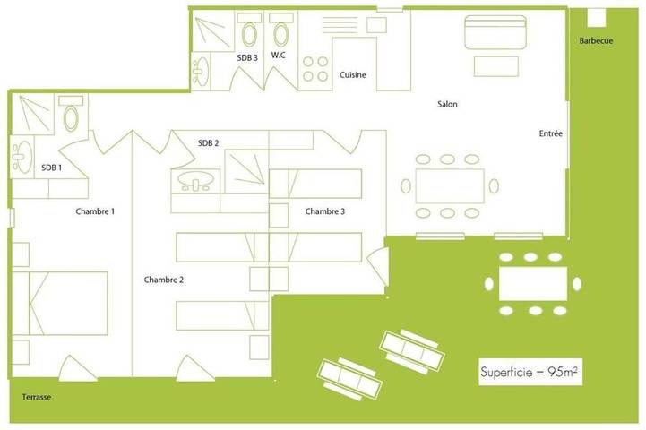 Gîte pour 8 personnes, avec piscine, animaux acceptés dans Office de Tourisme Porto Vecchio Sud Corse