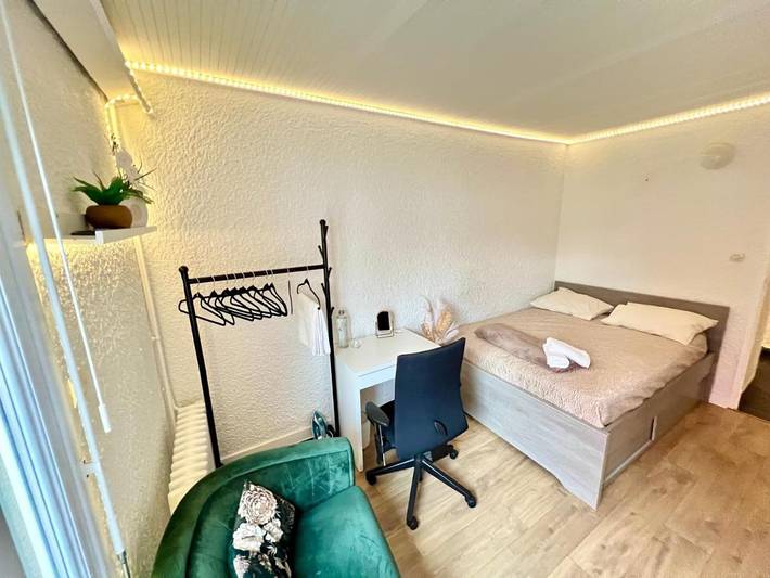 Appartement de vacances pour 2 personnes, avec jardin ainsi que terrasse et vue