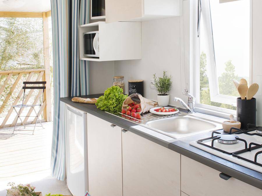 Camping Lou Pantai - Mobilheim 4 personen - Lodge Bois Confort (Sonntag/Sonntag) in Le Pradet, Toulon Region