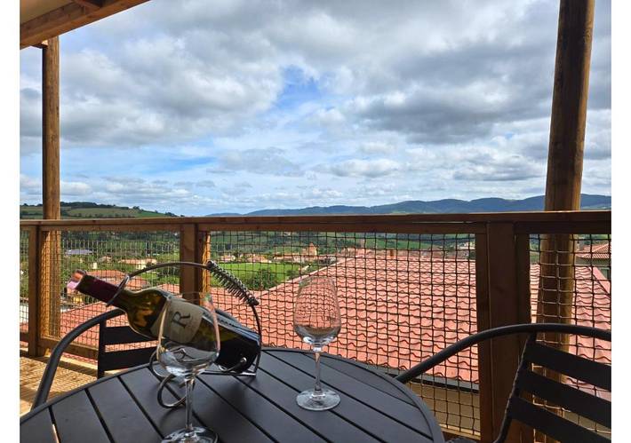 Location de vacances pour 3 personnes, avec vue ainsi que jardin et piscine à Brullioles - 2