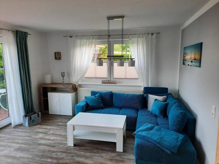 Ferienwohnung für 3 Personen, mit Terrasse und Garten sowie Sauna in Dreschvitz