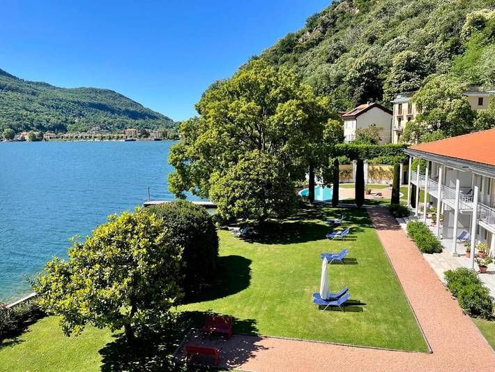 Ferienwohnung für 4 Personen, mit Ausblick und Garten sowie Seeblick und Pool in Luganer See (Lombardei) - 2