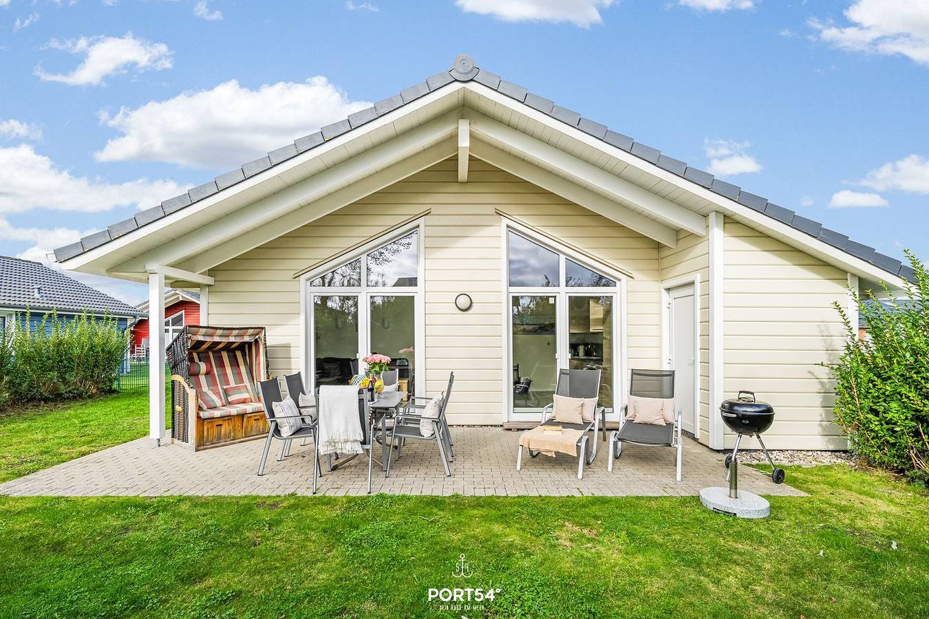 Modernes Holz-Ferienhaus Tingeltuthus Dagebüll mit Terrasse für 6 Personen in Dagebüll, Nordfriesland