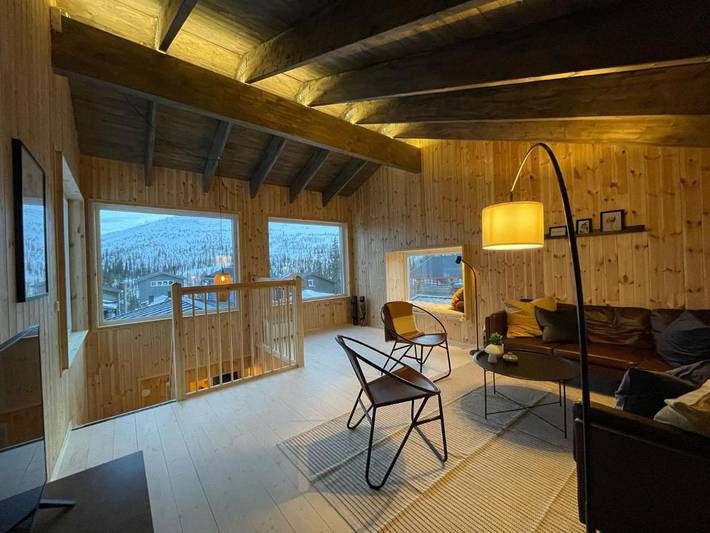 Ferienhaus für 6 Personen, mit Terrasse und Ausblick sowie Sauna in Lappland (Schweden)