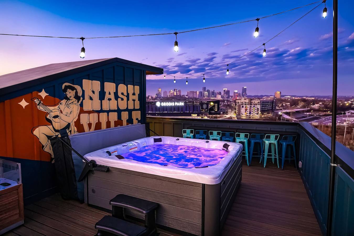 4 Rooftop Decks  4 Hot Tubs  Game Rooms   Sauna in Nashville, Tennessee