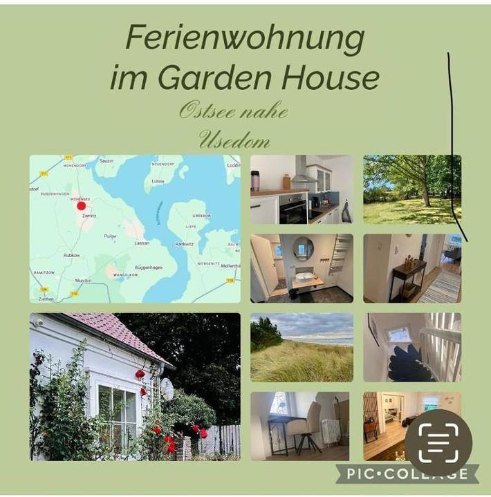 Ferienwohnung für 4 Personen, mit Terrasse und Garten sowie Ausblick in Zemitz