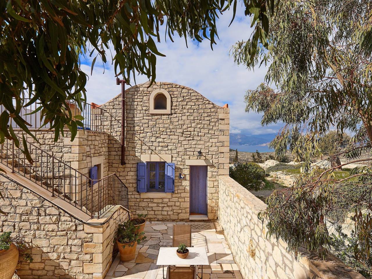 Traditionelle Natursteinvilla mit tollem Meerblick in Kalamaki (Kreta), Iraklio-Heraklion und Umgebung