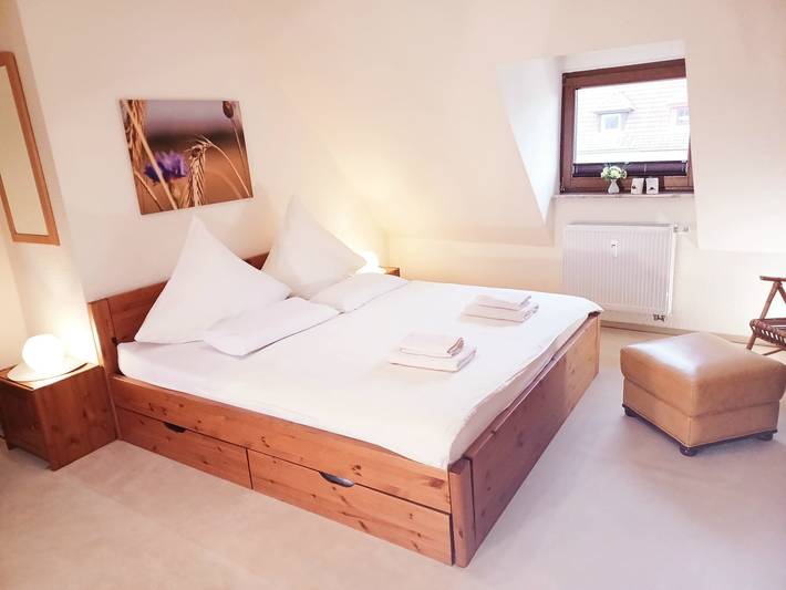 Ferienwohnung für 3 Personen, mit Garten und Terrasse in Barth