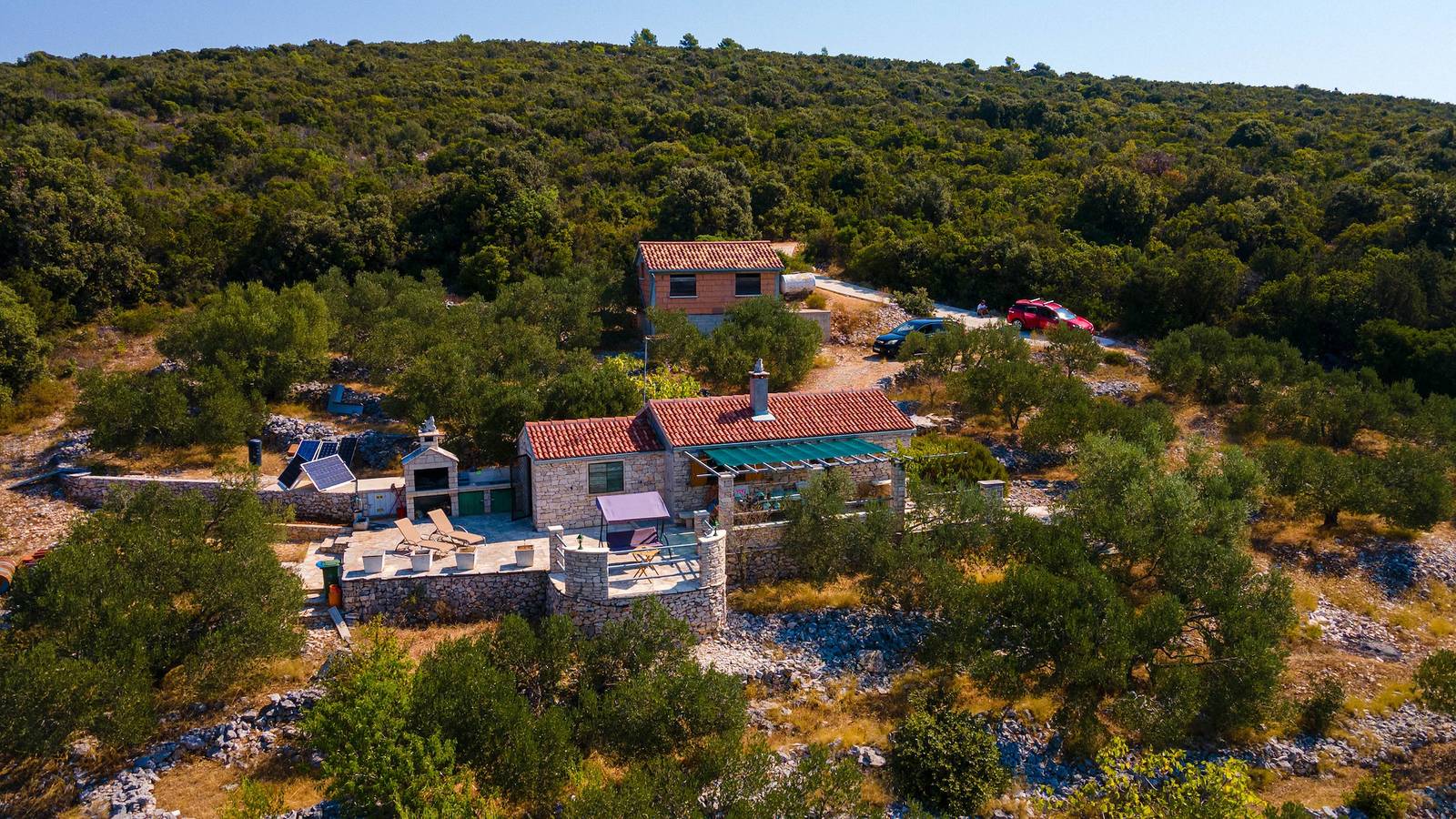 Jednosobna kuća s terasom i pogledom na more Uvala Rasohatica, Korčula K-16651 in Žrnovo, Korcula