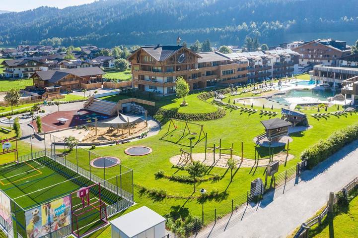 Apartmenthotel für 16 Personen, mit Ausblick und Sauna sowie Pool und Garten, mit Haustier