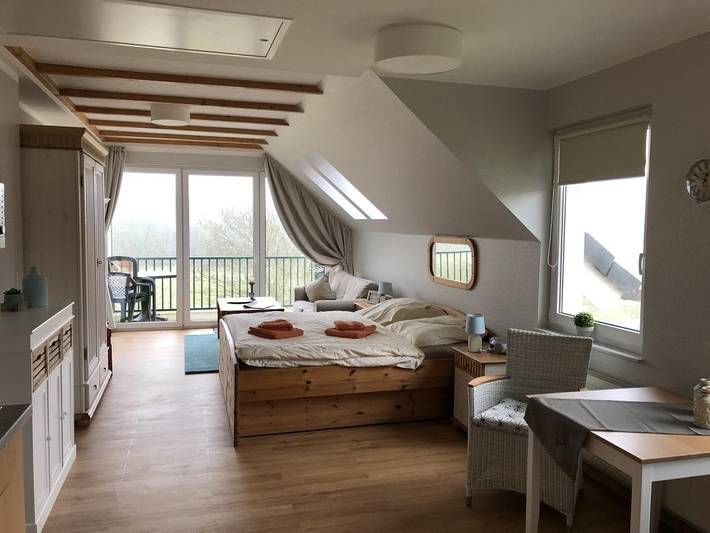 Ferienwohnung für 2 Personen, mit Balkon und Sauna, kinderfreundlich in Sahlenburg