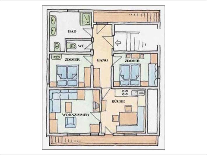 Ferienwohnung für 6 Personen, mit Garten und Ausblick in Lanersbach - 3