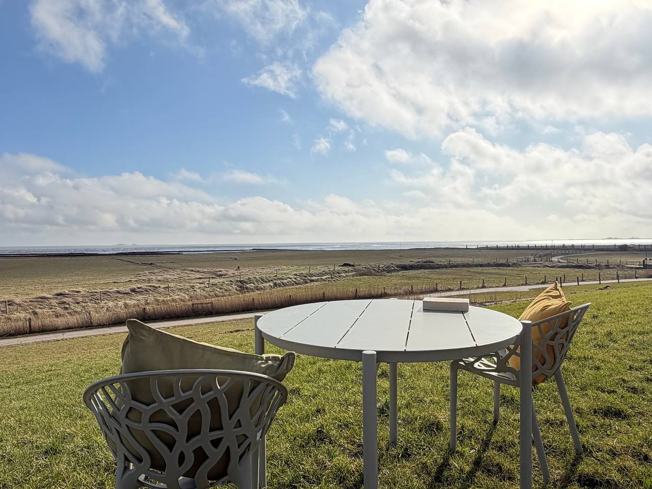 Ferienwohnung Blütenreich mit Meerblick im Langhaus Aussichtsreich in Oland, Langeneß