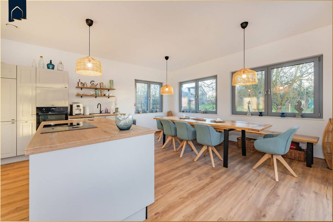 Modernes Ferienhaus "Haffhus" für bis zu 10 Personen mit Garten und Balkon in Karnin (Usedom), Usedom Stadt