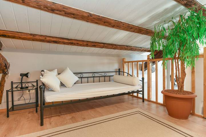 Rustic stone house with a pool and ocean view in Rabac, Eastcoast Istria