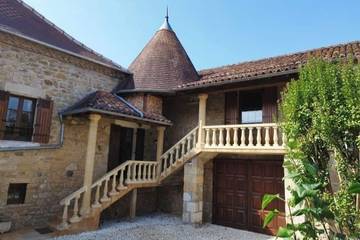 Gîte pour 4 personnes, avec piscine ainsi que jardin et terrasse, animaux acceptés à Eyzerac