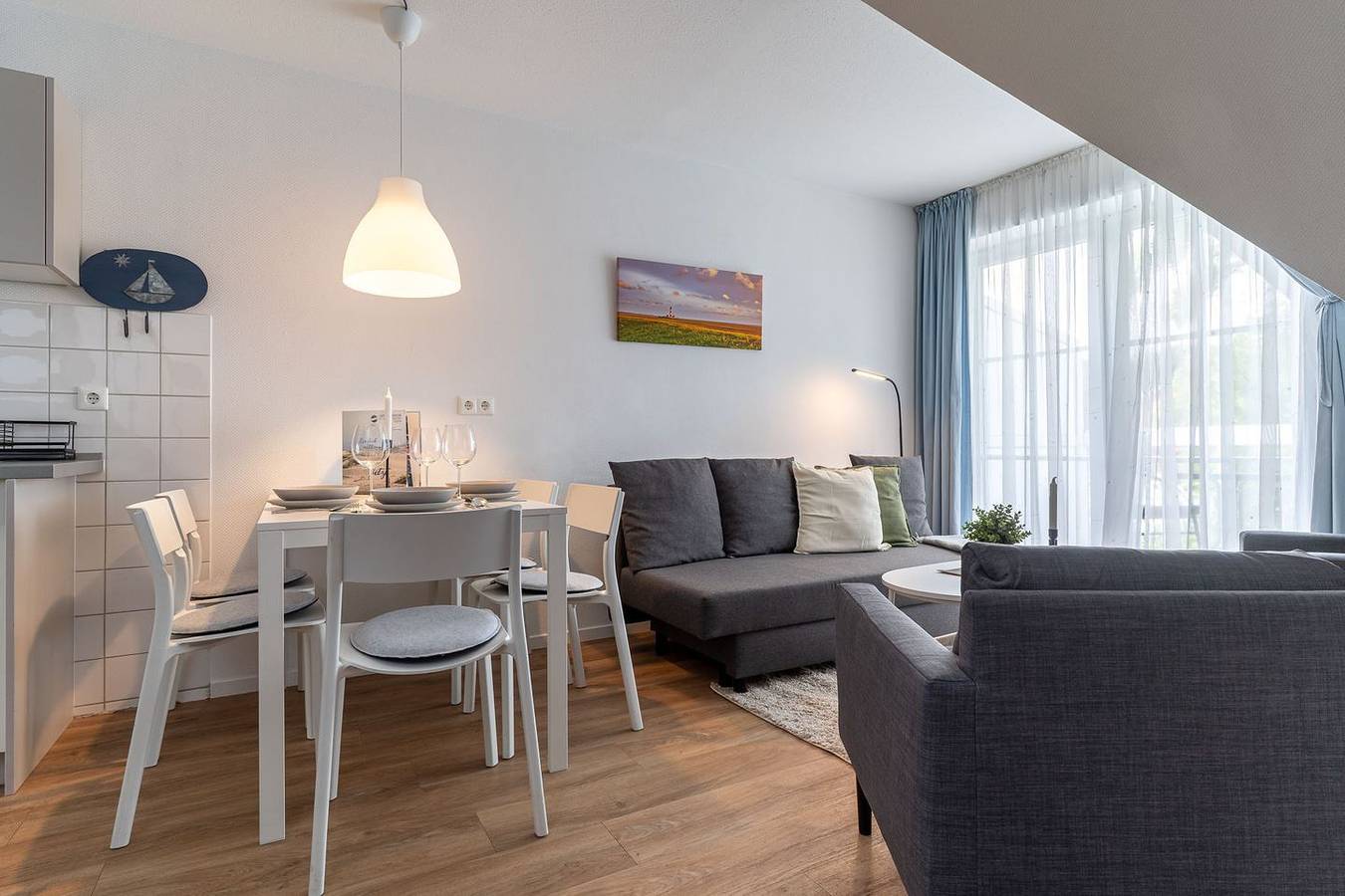 Apartamento entero, Urlaub in St. Peter-Ording: Charmante Maisonette-Wohnung mit Balkon in St. Peter-Bad, St. Peter-Ording
