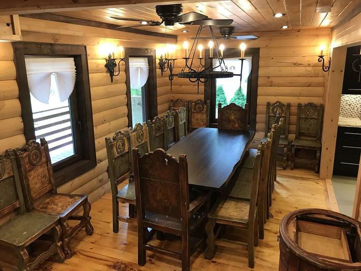 Holiday home for 16 people, with hot tub and balcony as well as garden in Hunter