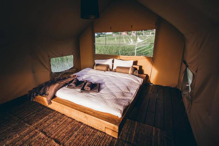 Bungalow für 2 Personen, mit Terrasse und Whirlpool sowie Garten und Ausblick in Lettland - 2