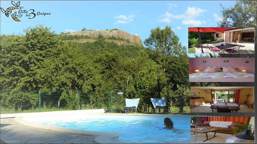 Gîte pour 5 personnes, avec piscine ainsi que jardin et terrasse dans le Cantal - 2