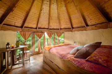 Bungalow para 4 personas, con vistas y jardín en Villanueva de Arce