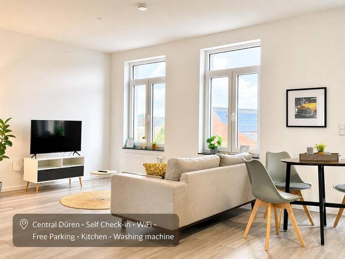 Ferienwohnung für 3 Personen, mit Terrasse und Garten sowie Ausblick