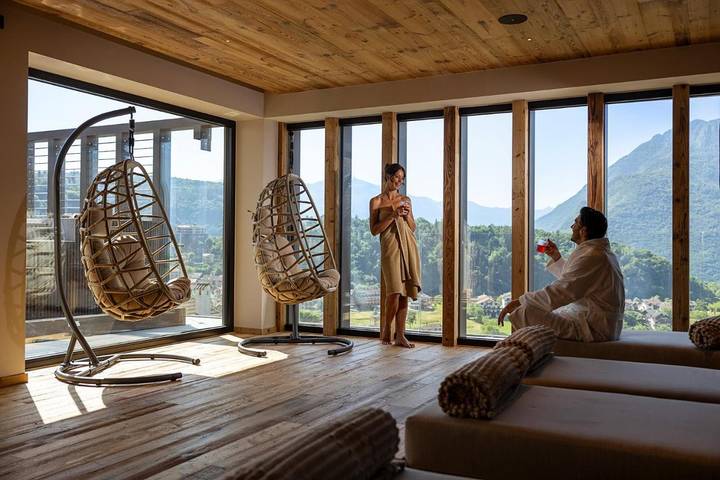 Hôtel pour 3 personnes, avec jardin et piscine ainsi que vue et sauna, animaux acceptés à San Lorenzo in Banale - 4