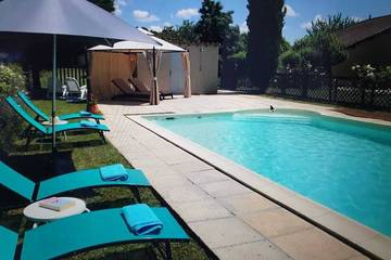 Gîte pour 5 personnes, avec balcon ainsi que piscine et jardin à Fumel