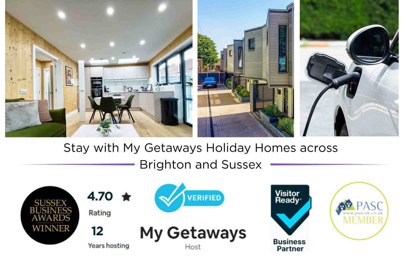 Green Mews 3 with Free Parking | By My Getaways in Hove, Brighton