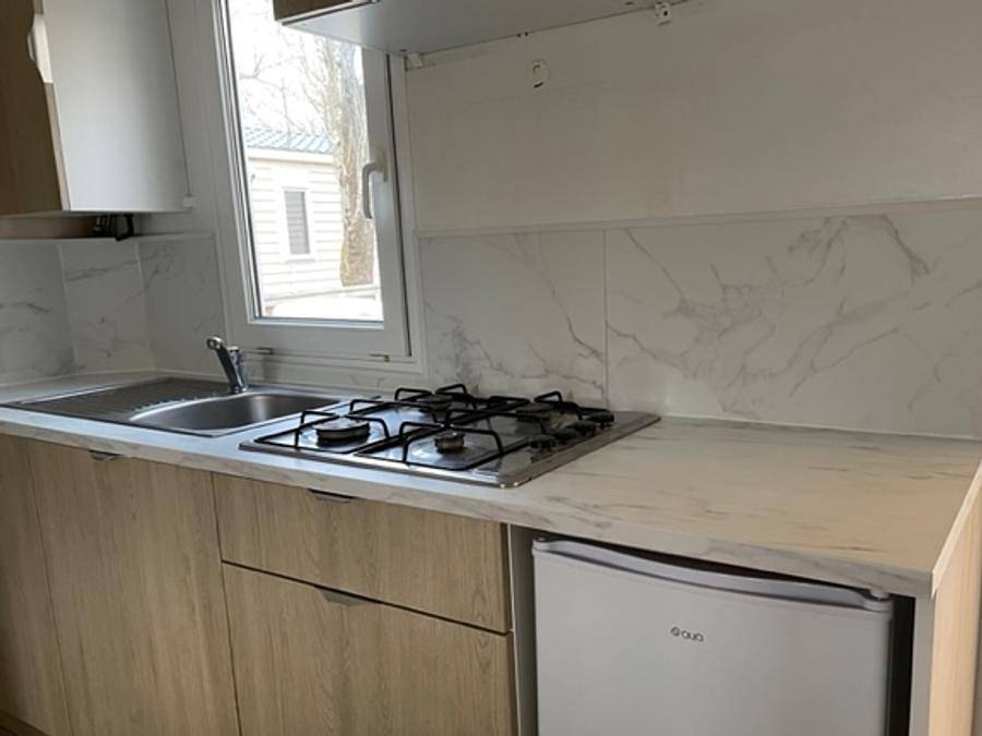 Camping Ushuaïa Villages La Maïade - Mobilheim 4 personen - Family - 25m² - 2 Schlafzimmer - überdachte Terrasse in Mimizan, Côte d’Argent