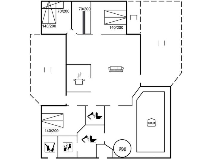 Ferienhaus für 9 Personen, mit Terrasse und Pool sowie Sauna in Tversted - 2