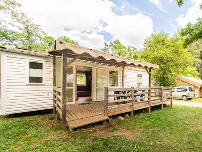 Mobil home pour 7 personnes, avec bassin pour enfant à Saint-Vincent-de-Durfort - 2