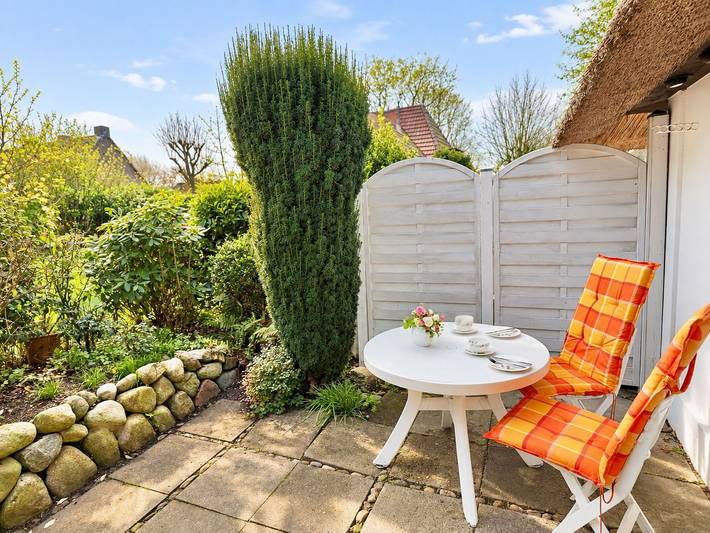 Ganze Wohnung, Ferienunterkunft Dünenrose in Westerland mit Terrasse und Gartenblick in Tinnum, Sylt (Gemeinde)