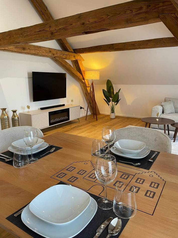 Ferienwohnung für 4 Personen, mit Balkon und Garten