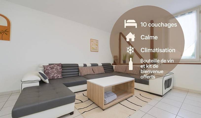 Maison de vacances pour 10 personnes, avec vue et jardin, animaux acceptés
