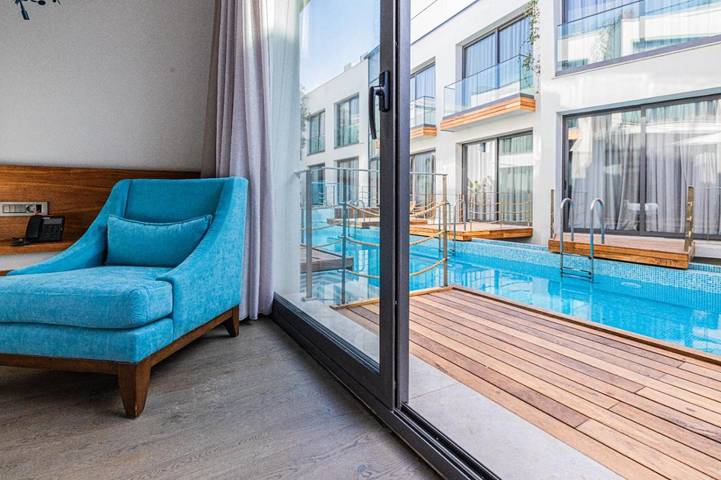 Hôtel pour 2 personnes, avec balcon et piscine à Bodrum