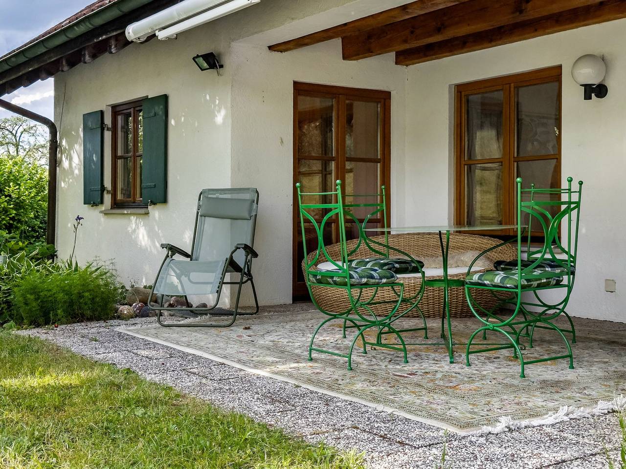 Ferienhaus „Mit Sonnenterrasse“ mit Balkon und Wlan in Ostrach, Region Bodensee-Oberschwaben