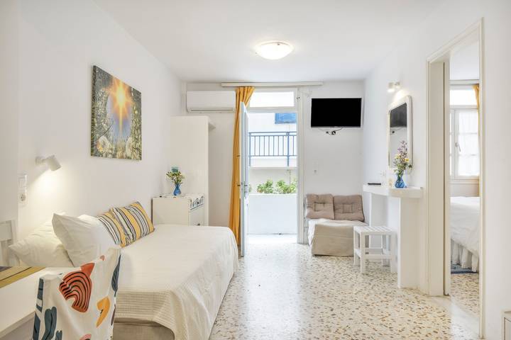Gîte pour 4 personnes, avec balcon dans Amorgos