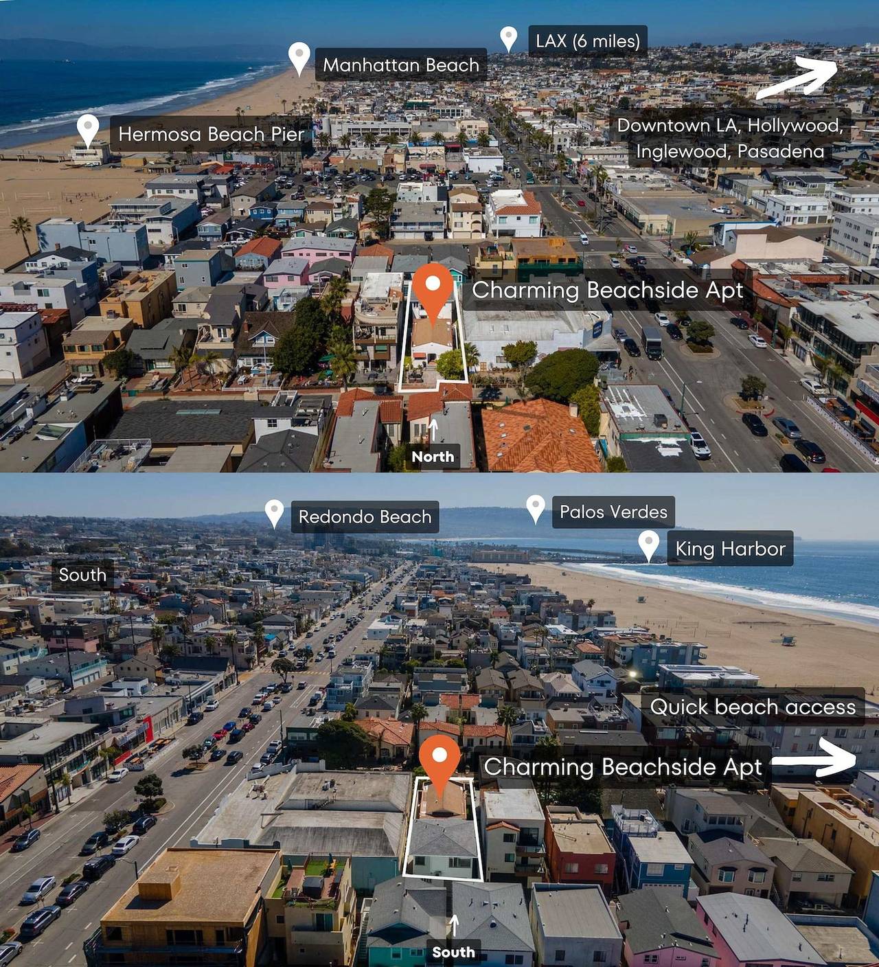 Ganze Wohnung, Beachside Apt with Laundry Steps to the Shore in Hermosa Beach, Los Angeles County