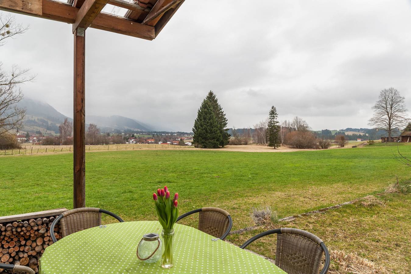 Ganze Wohnung, Ferienwohnung "Mair - Sonnaufgang" mit Bergblick, Gemeinschaftsterrasse und Wlan in Halblech, Bayerisch Schwaben