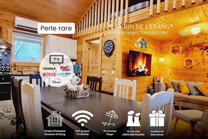 Chalet pour 10 personnes, avec jardin ainsi que vue et vue sur le lac