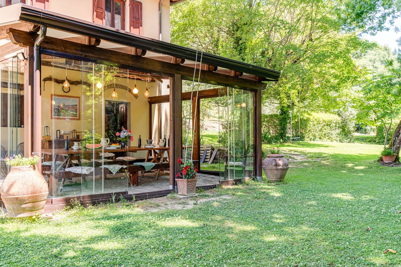 Villa 'Cascina Gretaio' con vista sulle montagne, piscina privata e Wi-Fi in Reggello, Valdarno