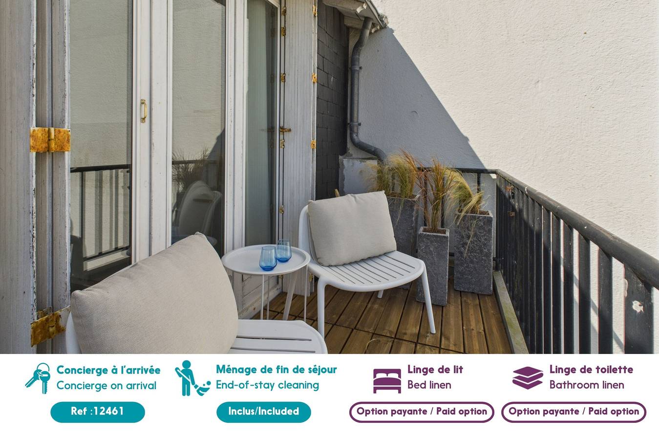 Entire apartment, Sea view – Apartment for 2 adults and 1 child in Pornichet, Côte d'Amour
