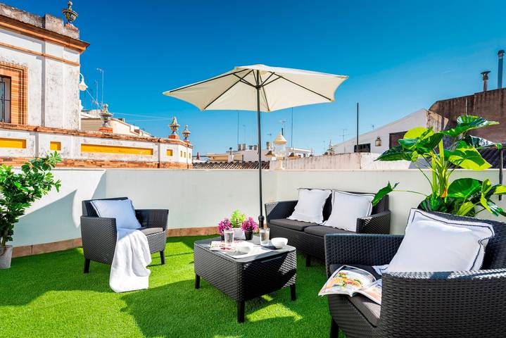 Apartamento para 7 personas, con Balcón y Terraza en Santa Cruz (Sevilla)