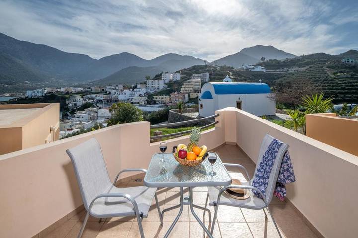 Location de vacances pour 4 personnes, avec vue et terrasse, animaux acceptés à Bali (Crète)